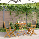 Tuinset van massief acaciahout voor gezellige buiten momenten - Grijs / 60 x 75 cm - Tuinsets
