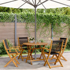 Tuinset van massief acaciahout voor gezellige buiten momenten - Zwart / 90 x 75 cm - Tuinsets