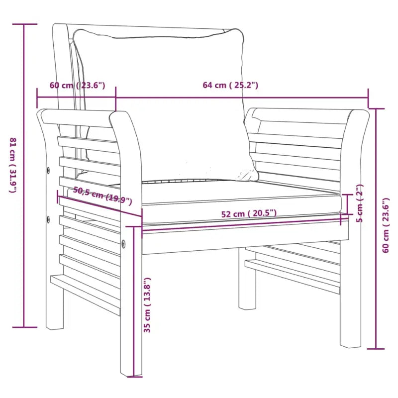 Tuinset van massief acaciahout voor stijl en functionaliteit - Tuinsets