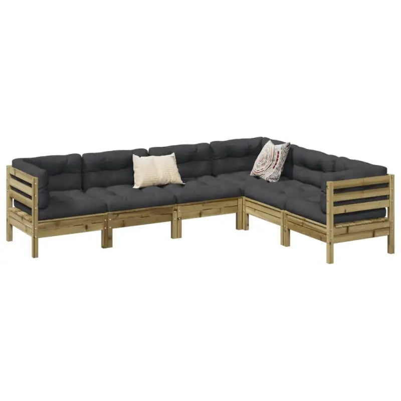 Tuinset van massief Douglas vurenhout voor comfortabel buitenplezier - Naturel geïmpregneerd - Tuinsets