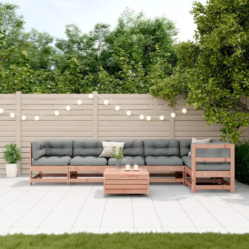 Tuinset van massief douglashout met gelat ontwerp voor gezellige buitenruimte - Natuurlijk douglashout - Tuinsets