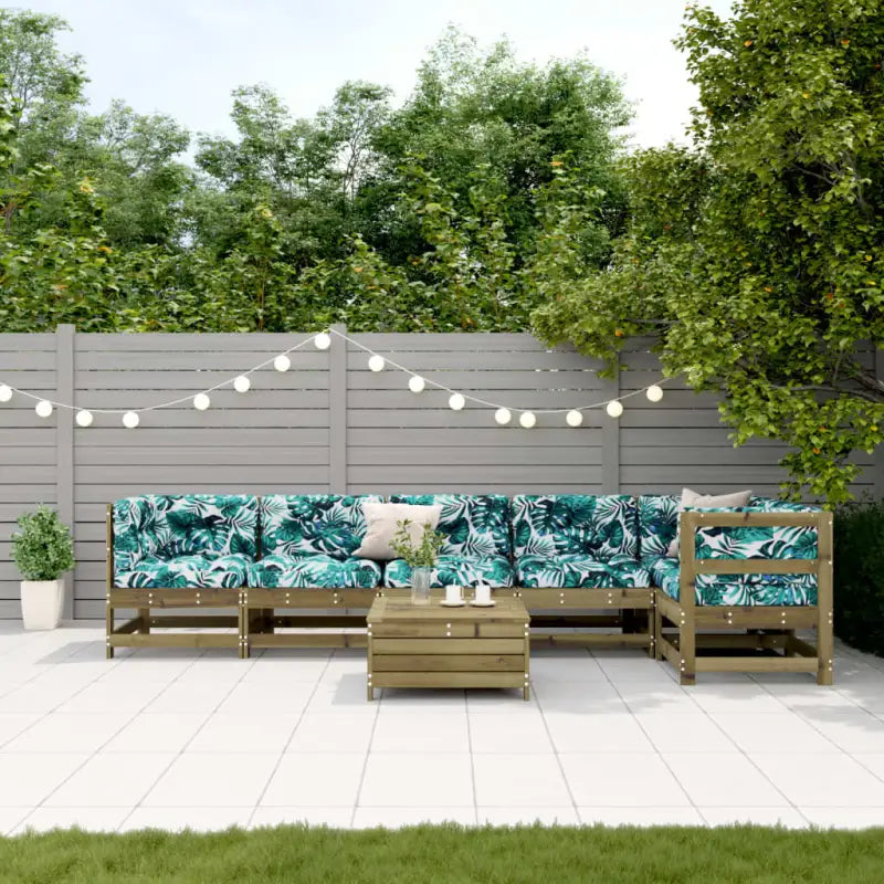 Tuinset van massief douglashout met gelat ontwerp voor gezellige buitenruimte - Naturel geïmpregneerd - Tuinsets
