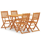 Tuinset van massief eucalyptushout met inklapbaar ontwerp - Met armleuning - Tuinsets