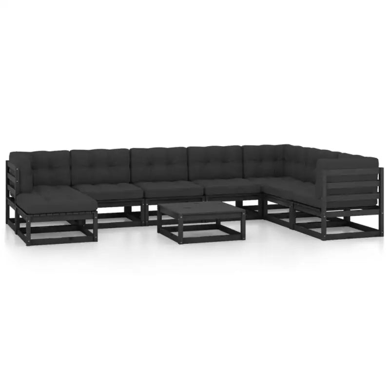 Tuinset van massief grenenhout met comfortabele rug en zijkussen - Tuinsets