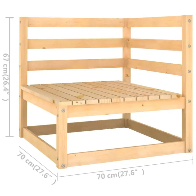 Tuinset van massief grenenhout met comfortabele rug en zijkussen - Tuinsets