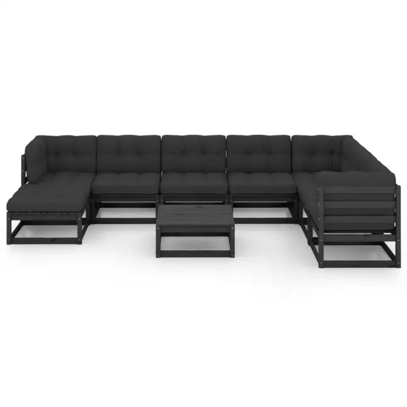 Tuinset van massief grenenhout met comfortabele rug en zijkussen - Tuinsets