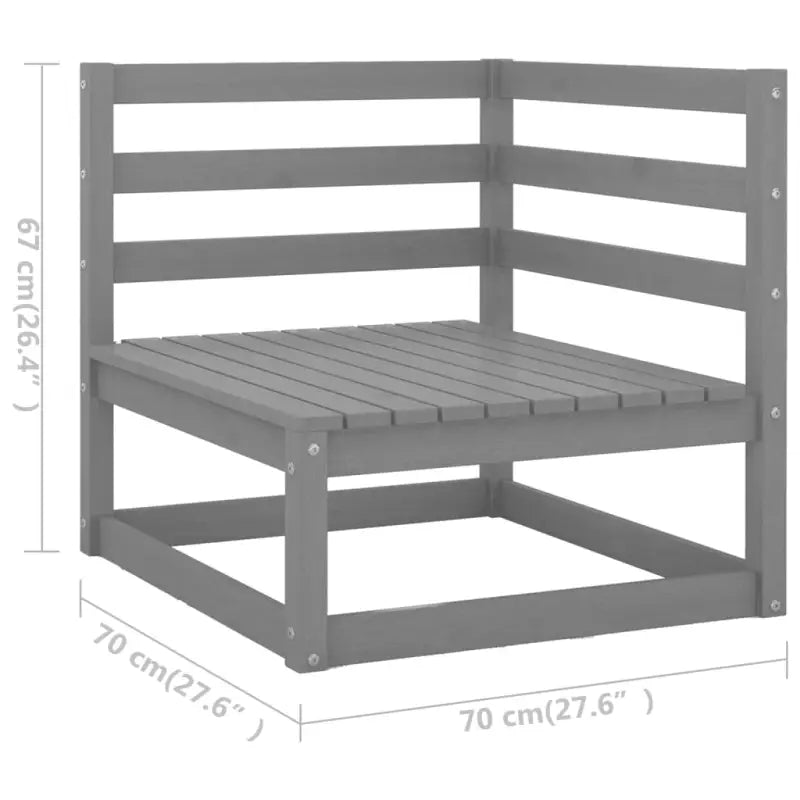 Tuinset van massief grenenhout met comfortabele rug- en zijkussens - Tuinsets