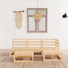 Tuinset van massief grenenhout met comfortabele rug- en zijkussens - Naturel / Nee - Tuinsets