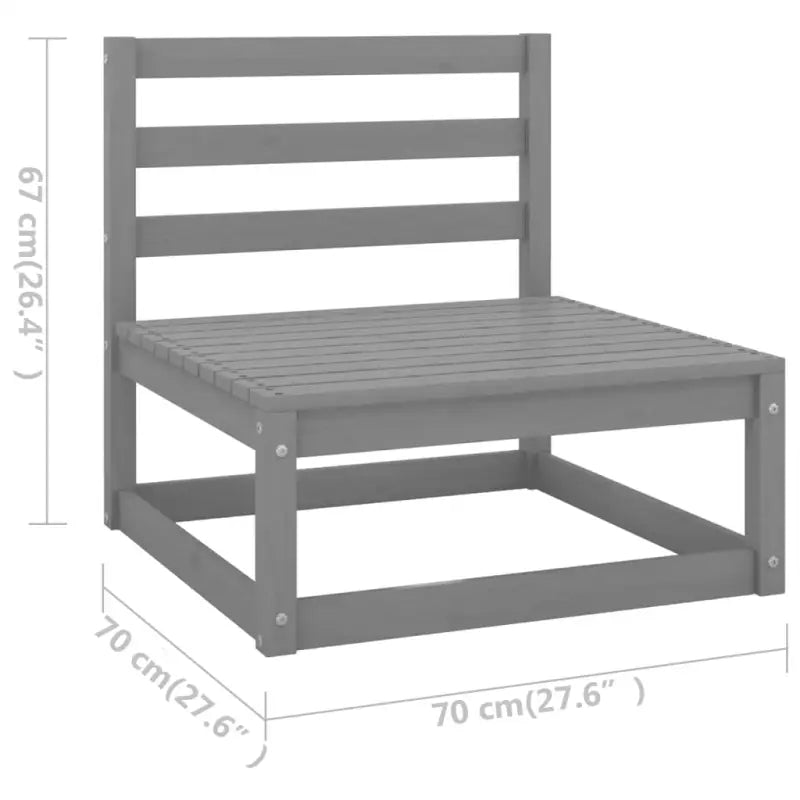 Tuinset van massief grenenhout met comfortabele rug- en zijkussens - Tuinsets