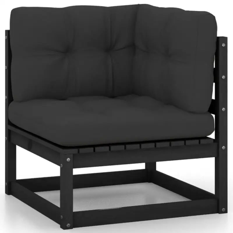 Tuinset van massief grenenhout met rug- en zijkussen voor comfort - Tuinsets