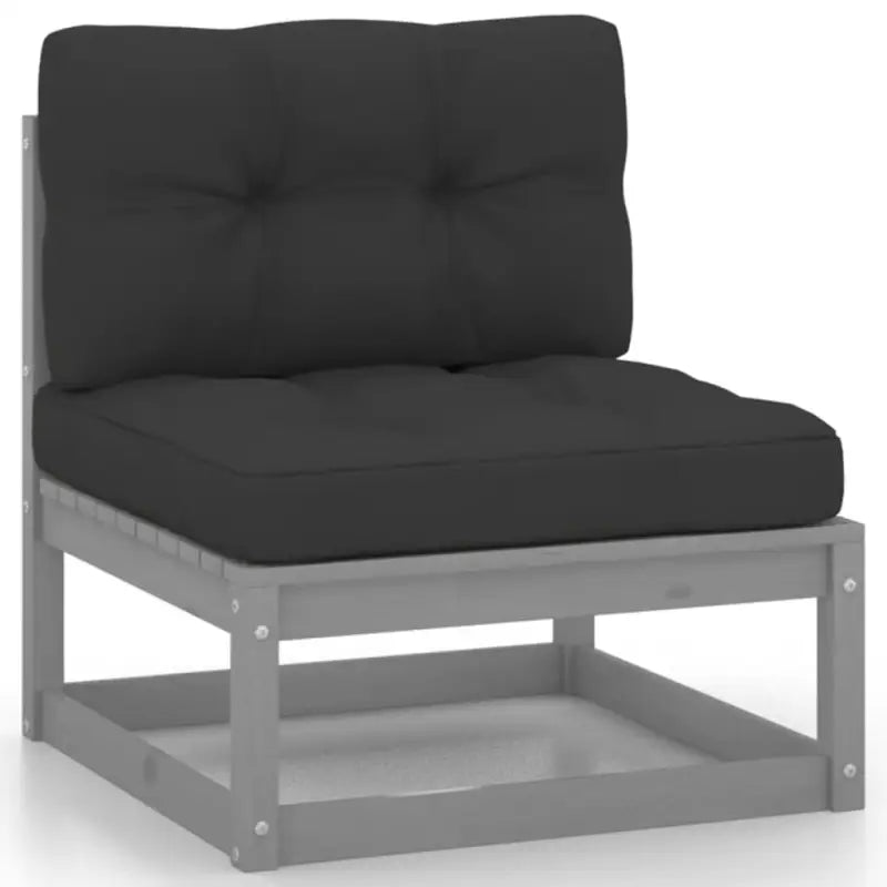 Tuinset van massief grenenhout met rug- en zijkussen voor ontspanning - Tuinsets