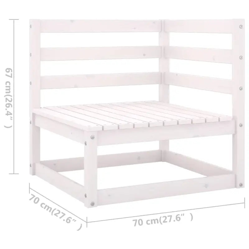 Tuinset van massief grenenhout met rug- en zijkussen voor ontspanning - Tuinsets