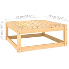 Tuinset van massief grenenhout met rug- en zijkussen voor ultiem comfort - Naturel / Ja - Tuinsets