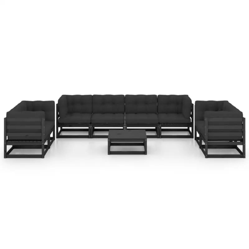 Tuinset van massief grenenhout met rug- en zijkussens voor ontspanning - Tuinsets