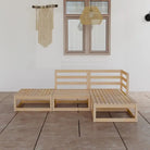 Tuinset van massief grenenhout met rug- en zijkussens voor comfortabel zitten - Naturel / Nee - Tuinsets