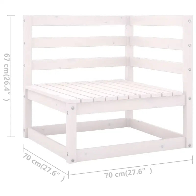Tuinset van massief grenenhout met rug- en zijkussens voor ontspanning - Tuinsets