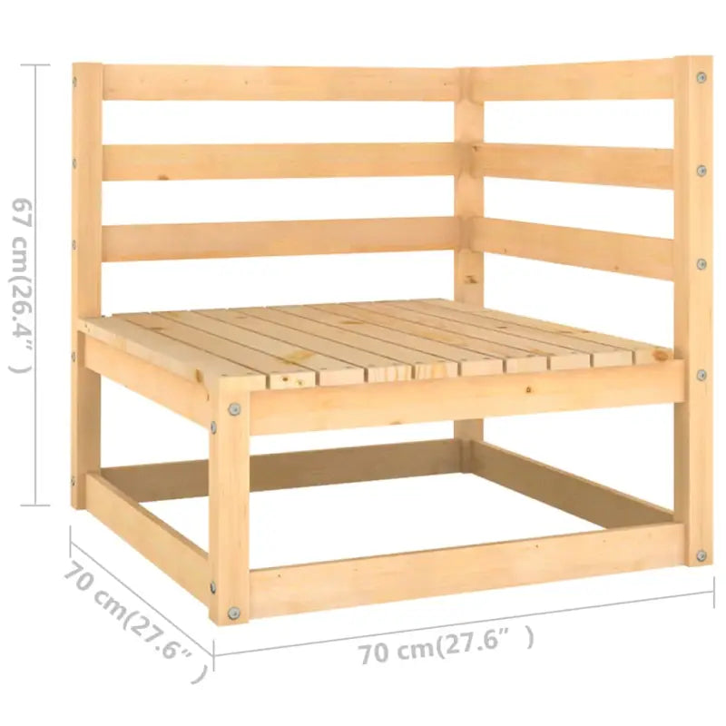 Tuinset van massief grenenhout met rug- en zijkussens voor ontspanning - Tuinsets