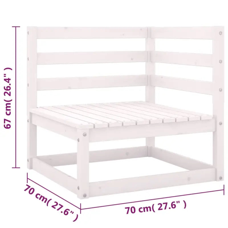 Tuinset van massief grenenhout met rug- en zijkussens voor comfort - Tuinsets