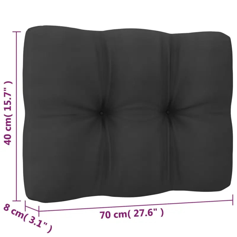 Tuinset van massief grenenhout met rug- en zijkussens voor comfort - Tuinsets