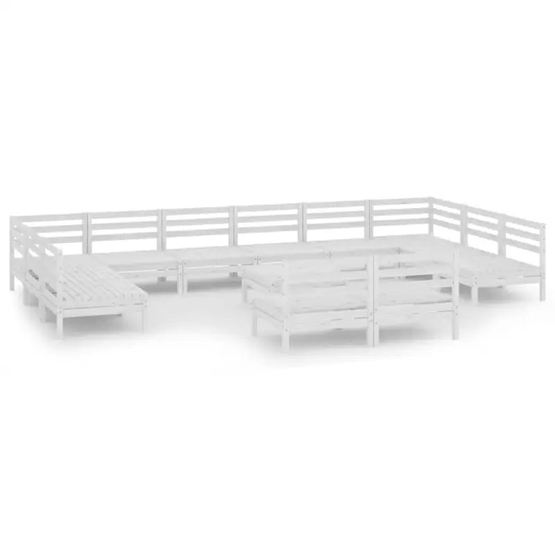 Tuinset van massief grenenhout met tafel en voetenbank voor ontspanning - Tuinsets
