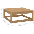 Tuinset van massief grenenhout met tafel en voetenbank voor ontspanning - Tuinsets