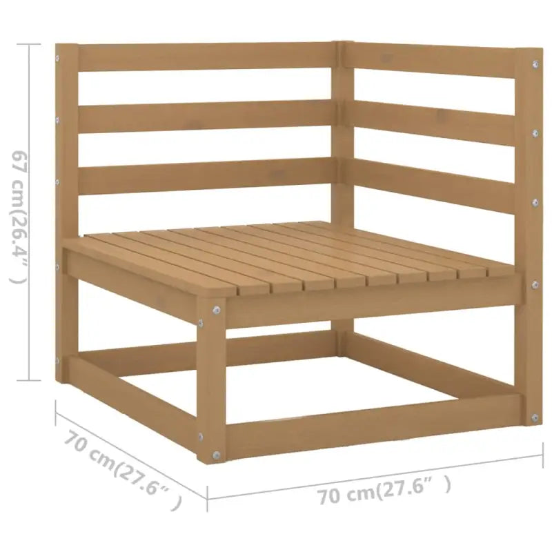 Tuinset van massief grenenhout met tafel en voetenbank voor ontspanning - Tuinsets