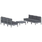 Tuinset van massief grenenhout met voetenbank en tafel voor ontspanning - Tuinsets