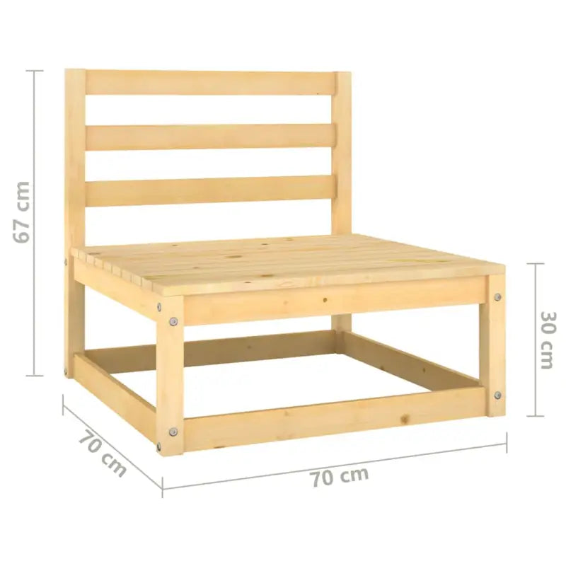 Tuinset van massief grenenhout voor comfortabele buitenmomenten - Tuinsets