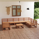 Tuinset van massief grenenhout voor comfortabele buitenmomenten - Honingbruin / Nee - Tuinsets