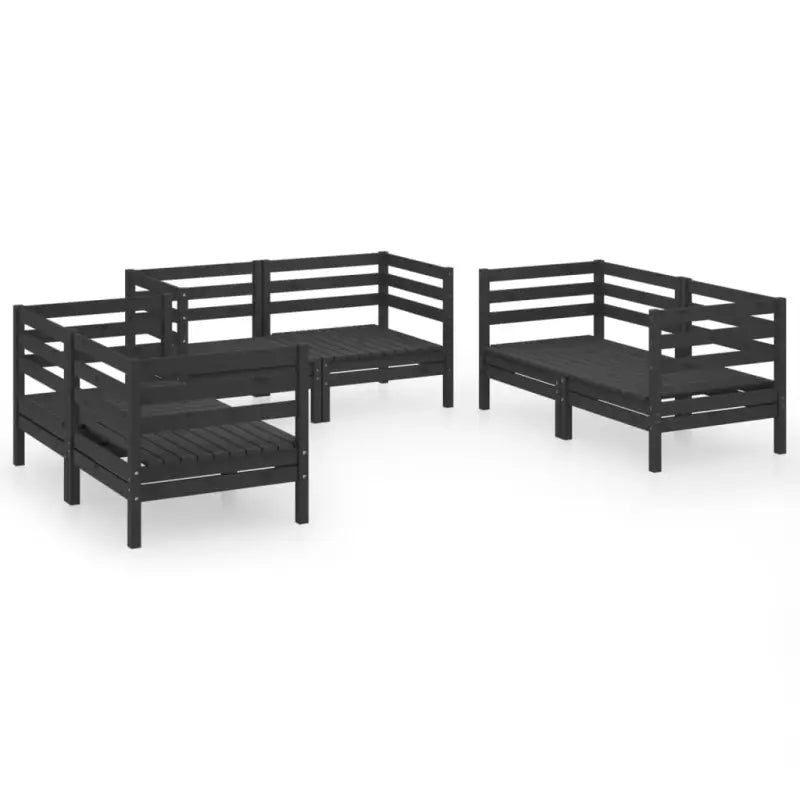 Tuinset van massief grenenhout voor comfortabele ontspanning - Tuinsets