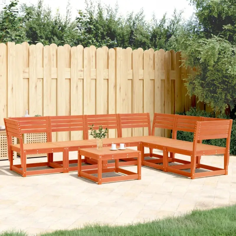 Tuinset van massief grenenhout voor een comfortabele zitervaring - Tuinsets