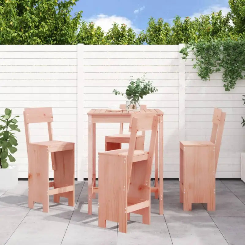 Tuinset van massief grenenhout voor gezellige buitenmogelijkheden - Natuurlijk douglashout - Tuinsets