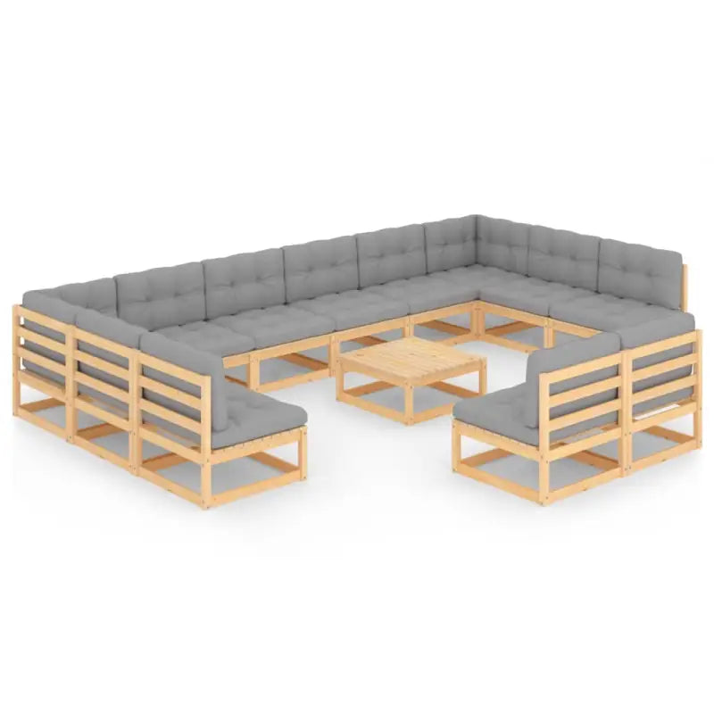 Tuinset van massief grenenhout voor gezellige buitenmomenten - Tuinsets