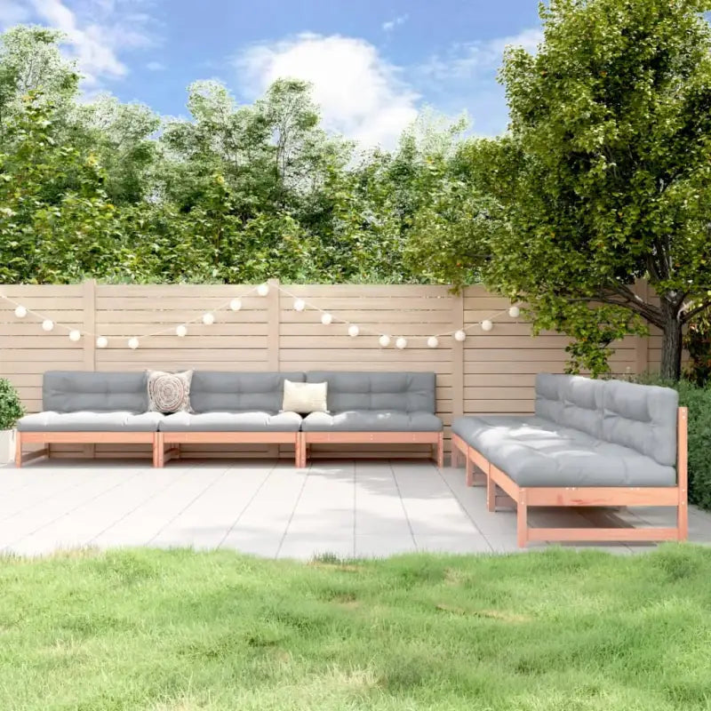 Tuinset van massief grenenhout voor gezellige tuin of terras bijeenkomsten - Natuurlijk douglashout - Tuinsets