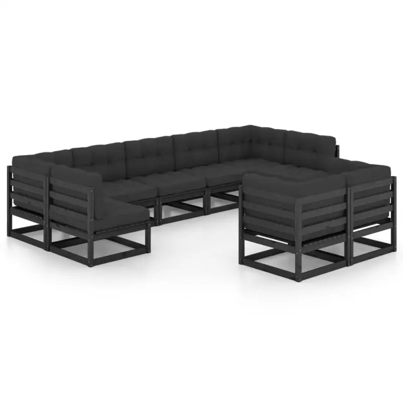 Tuinset van massief grenenhout voor ontspannen buitengebruik - Tuinsets