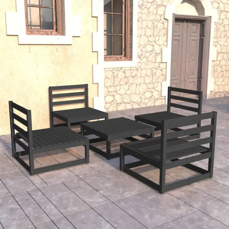 Tuinset van massief grenenhout voor ontspannen buitenmomenten - Tuinsets