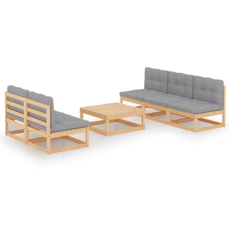 Tuinset van massief grenenhout voor ontspannen buitenmomenten - Tuinsets