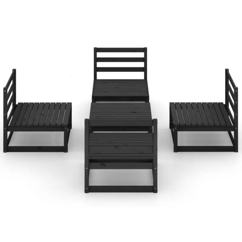 Tuinset van massief grenenhout voor ontspannen buitenmomenten - Tuinsets