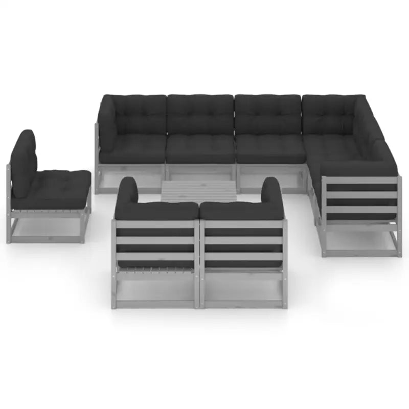 Tuinset van massief grenenhout voor ontspannen buitenmomenten - Tuinsets