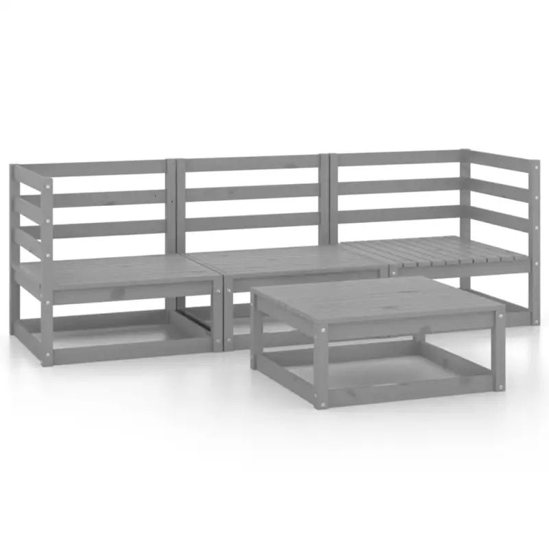 Tuinset van massief grenenhout voor ontspannen buitenplezier - Tuinsets