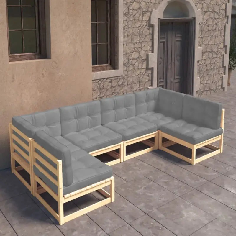 Tuinset van massief grenenhout voor ontspannen buitenplezier - Tuinsets