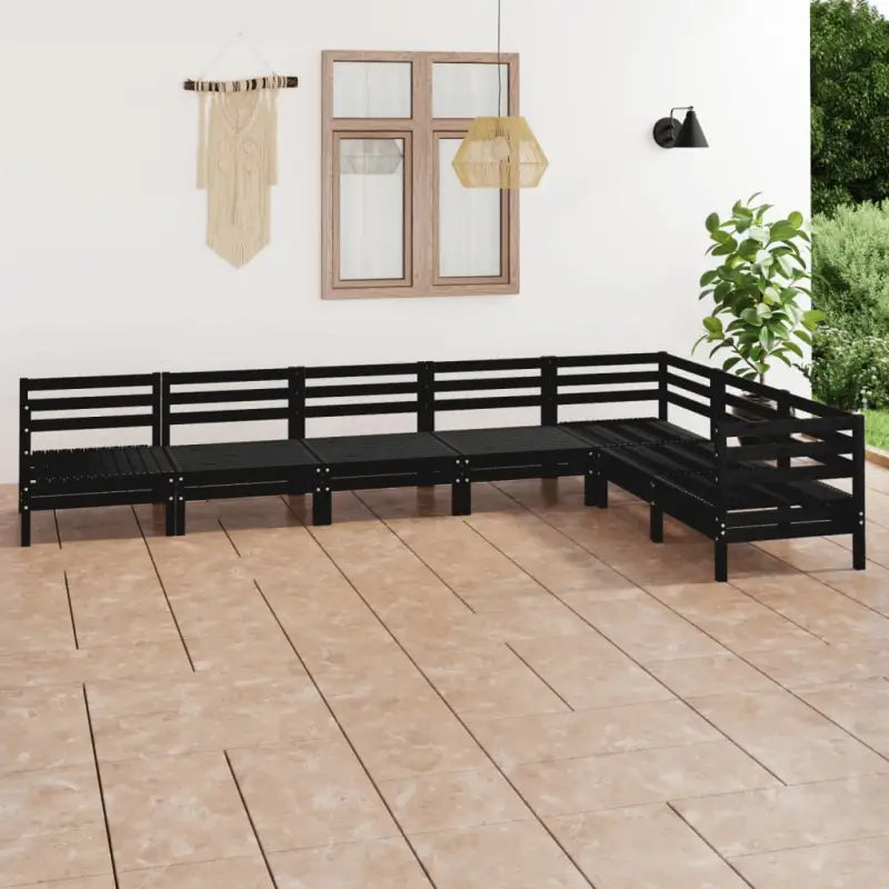 Tuinset van massief grenenhout voor ontspannen buitenritten - Tuinsets