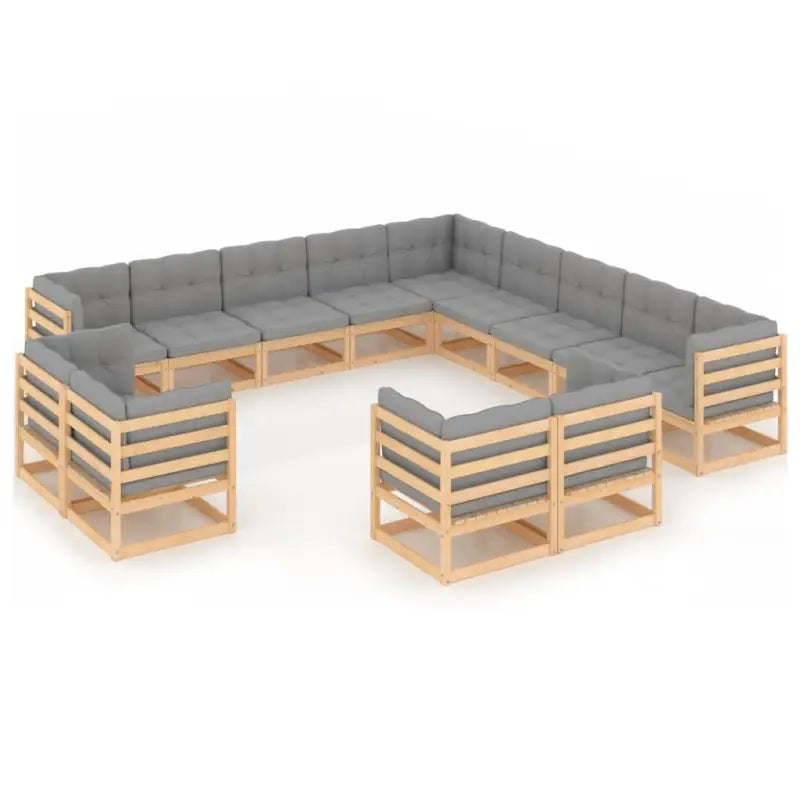Tuinset van massief grenenhout voor ontspannen genieten buiten - Tuinsets