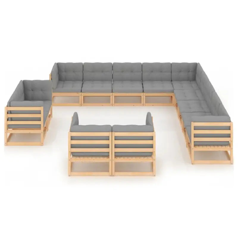 Tuinset van massief grenenhout voor ontspannen genieten buiten - Tuinsets