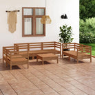 Tuinset van massief grenenhout voor ontspanning en genieten - Honingbruin - Tuinsets