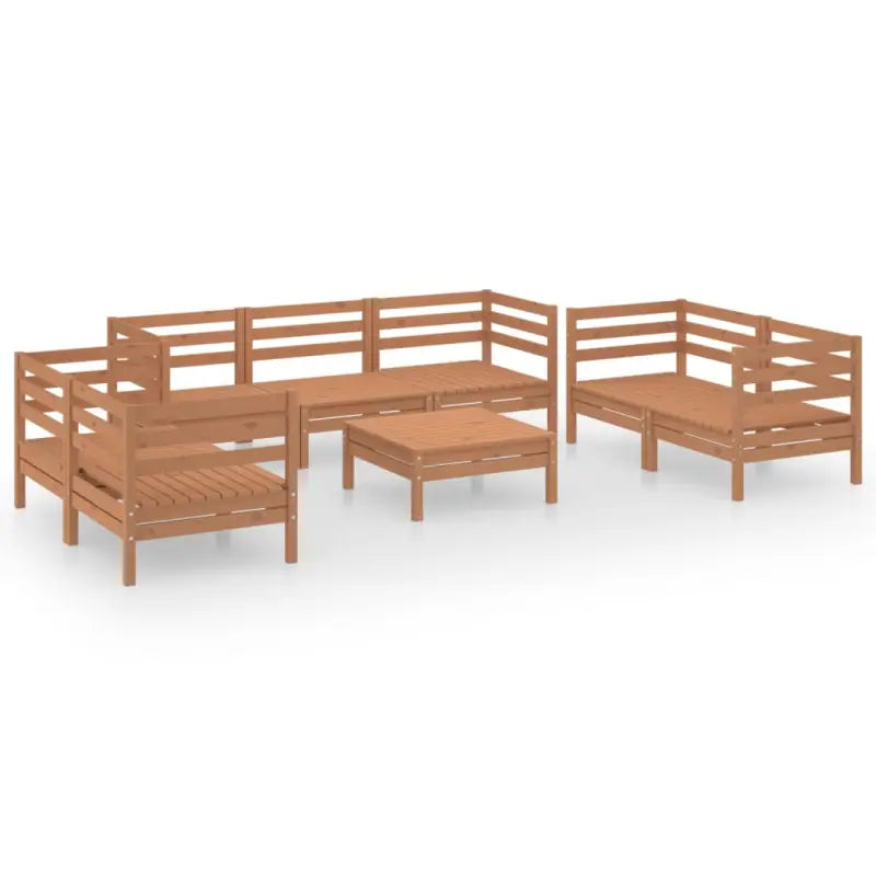 Tuinset van massief grenenhout voor ontspanning en genieten - Honingbruin - Tuinsets