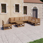 Tuinset van massief grenenhout voor ontspanning en gezelligheid - Honingbruin / Nee - Tuinsets