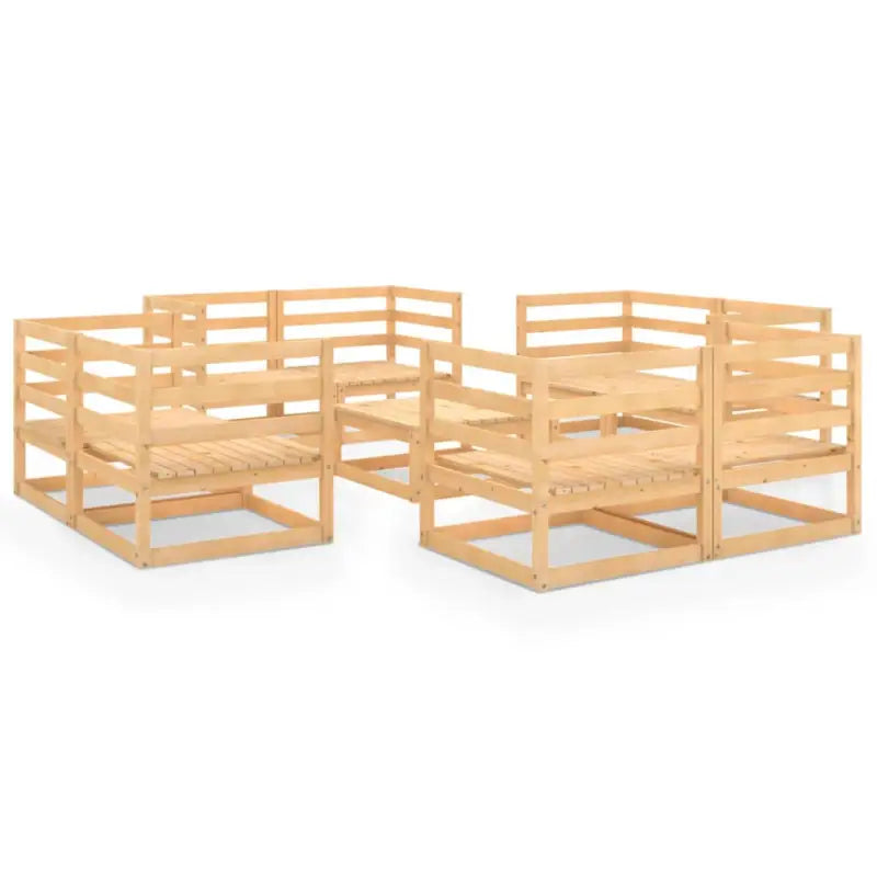 Tuinset van massief grenenhout voor ontspanning en gezelligheid - Naturel / Nee - Tuinsets
