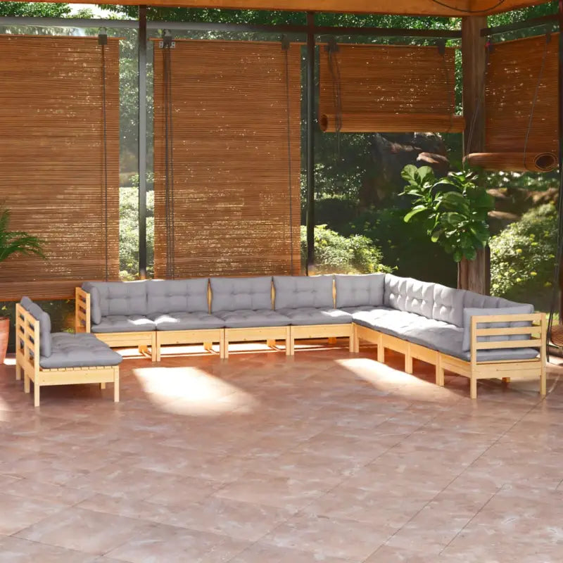 Tuinset van massief grenenhout voor ontspanning en gezelligheid - Tuinsets