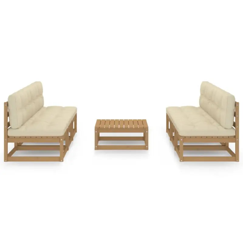 Tuinset van massief grenenhout voor ontspanning en gezelligheid - Tuinsets